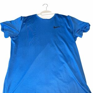 Nike Dri-FIT Blue Tee with Black Swoosh